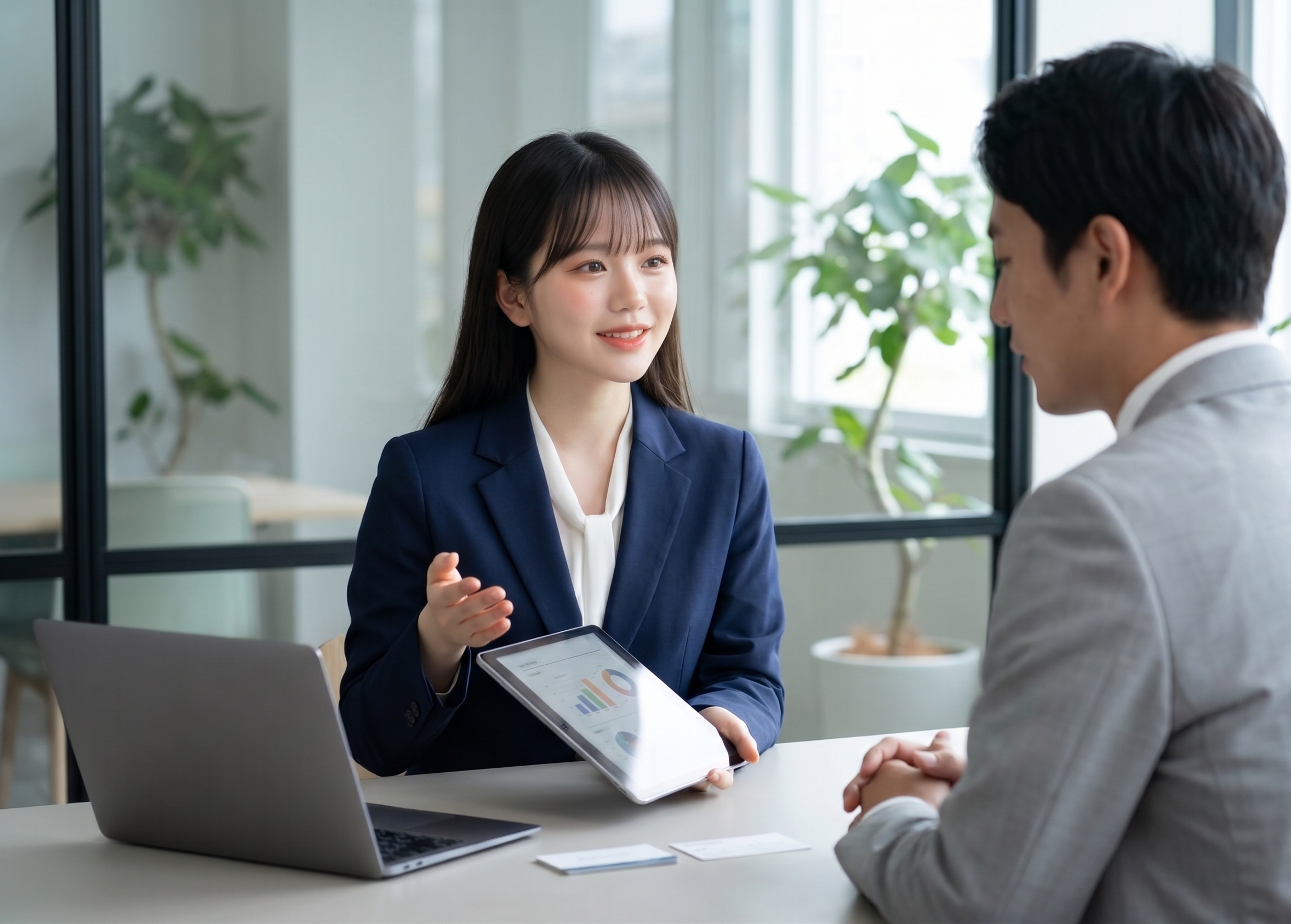 MortgageLogic advisor discussing financing options with a client